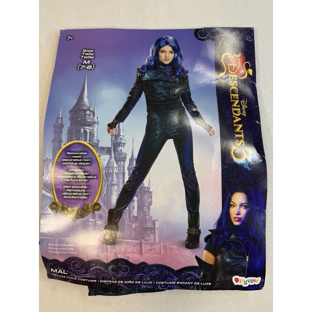 Descendants 3 Mal Costume Set 7/8 Deluxe Outfit 3 Pieces Disguise Inc